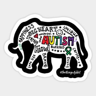 Autism Elephant Shirt Sticker